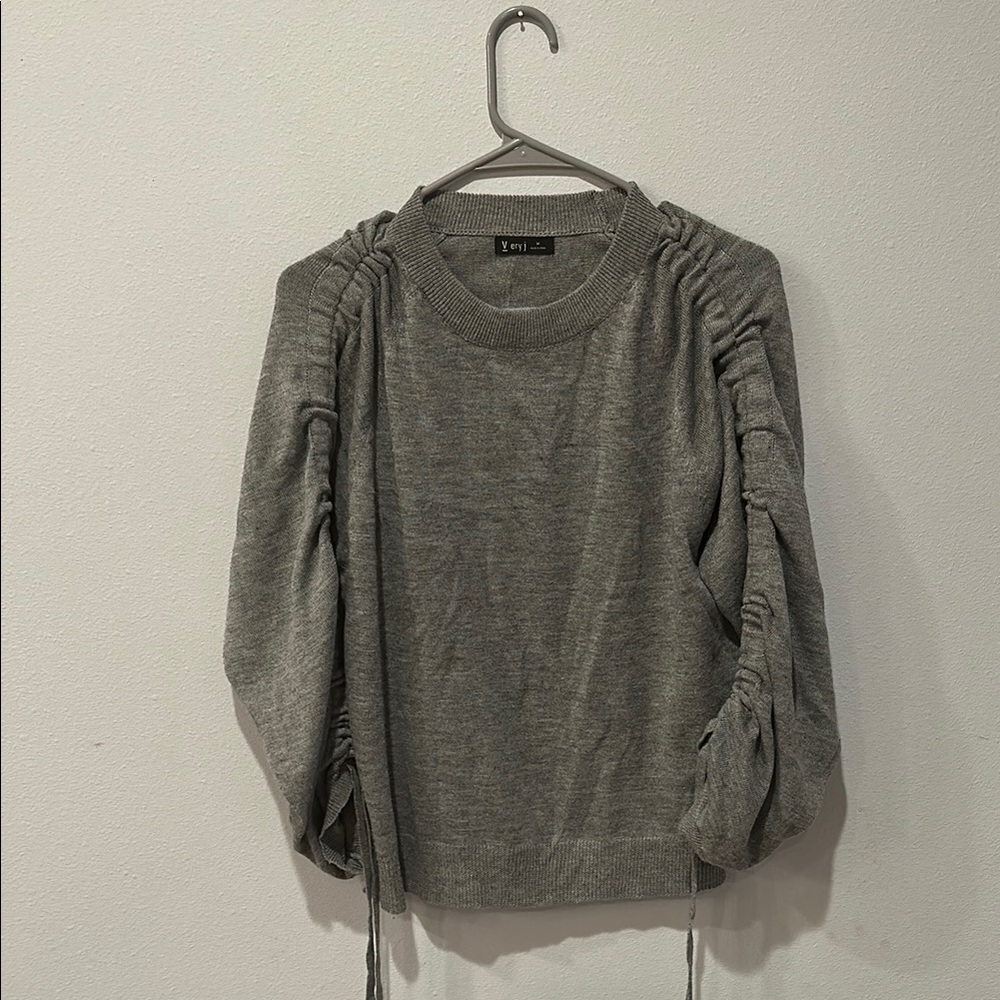 Umi Gray Puff Sleeve Hoodie